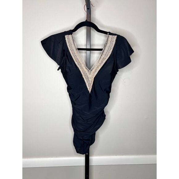 NEW Blooming Jelly Womens Tummy Control Bathing Suits Slimming Ruffle One Piece - Picture 5 of 6